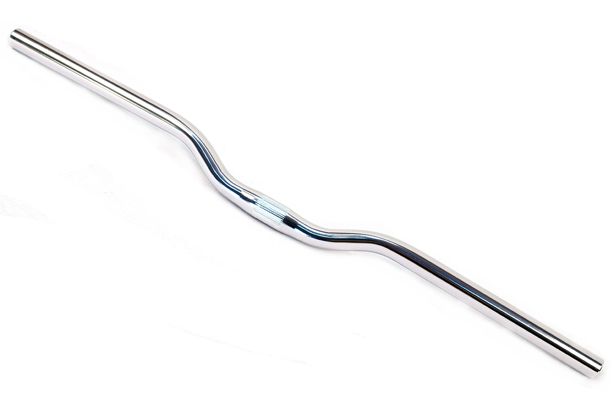 Руль MTB HB-T305,алюм., L-695mm, 25,4mm,подъем 30мм, серебристый