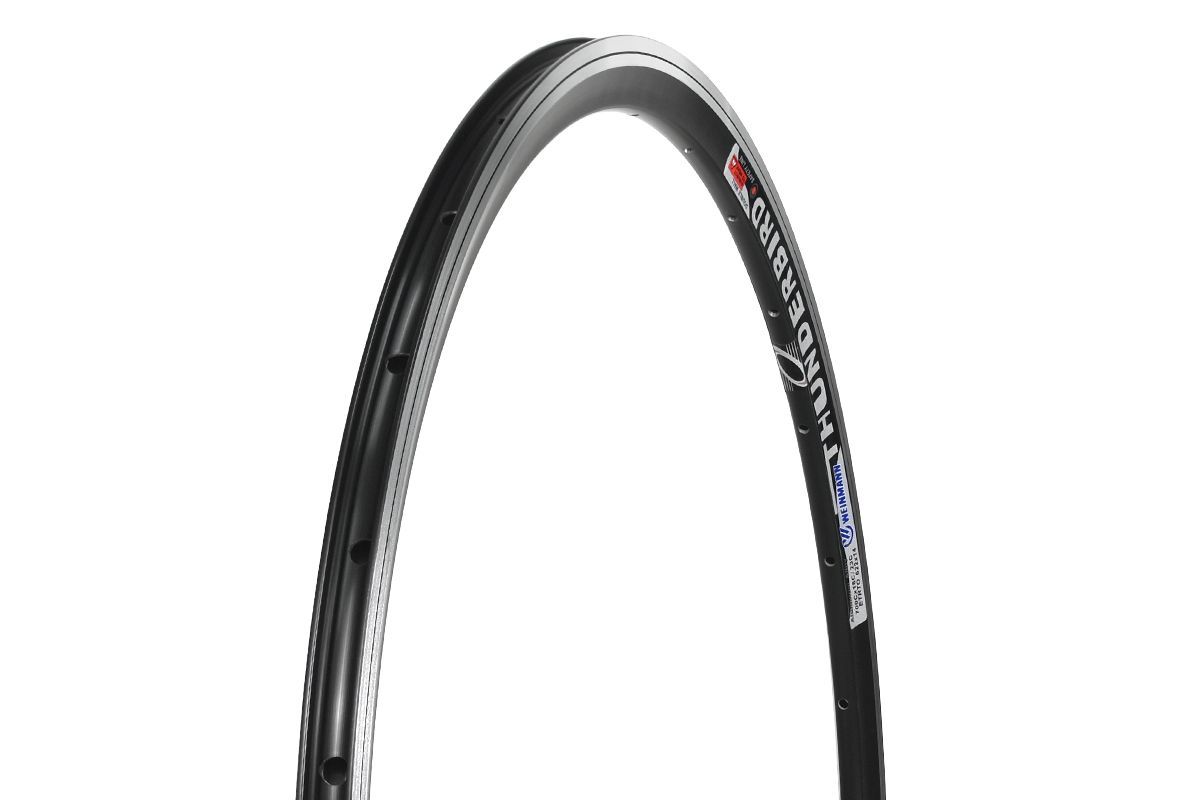 Обод WEINMANN THUNDERBIRD 700*18/23C 14G*28H A/V CNC,ширина-18,6мм,посад-13,6мм,высота-27мм,с фрезеровкой,черный